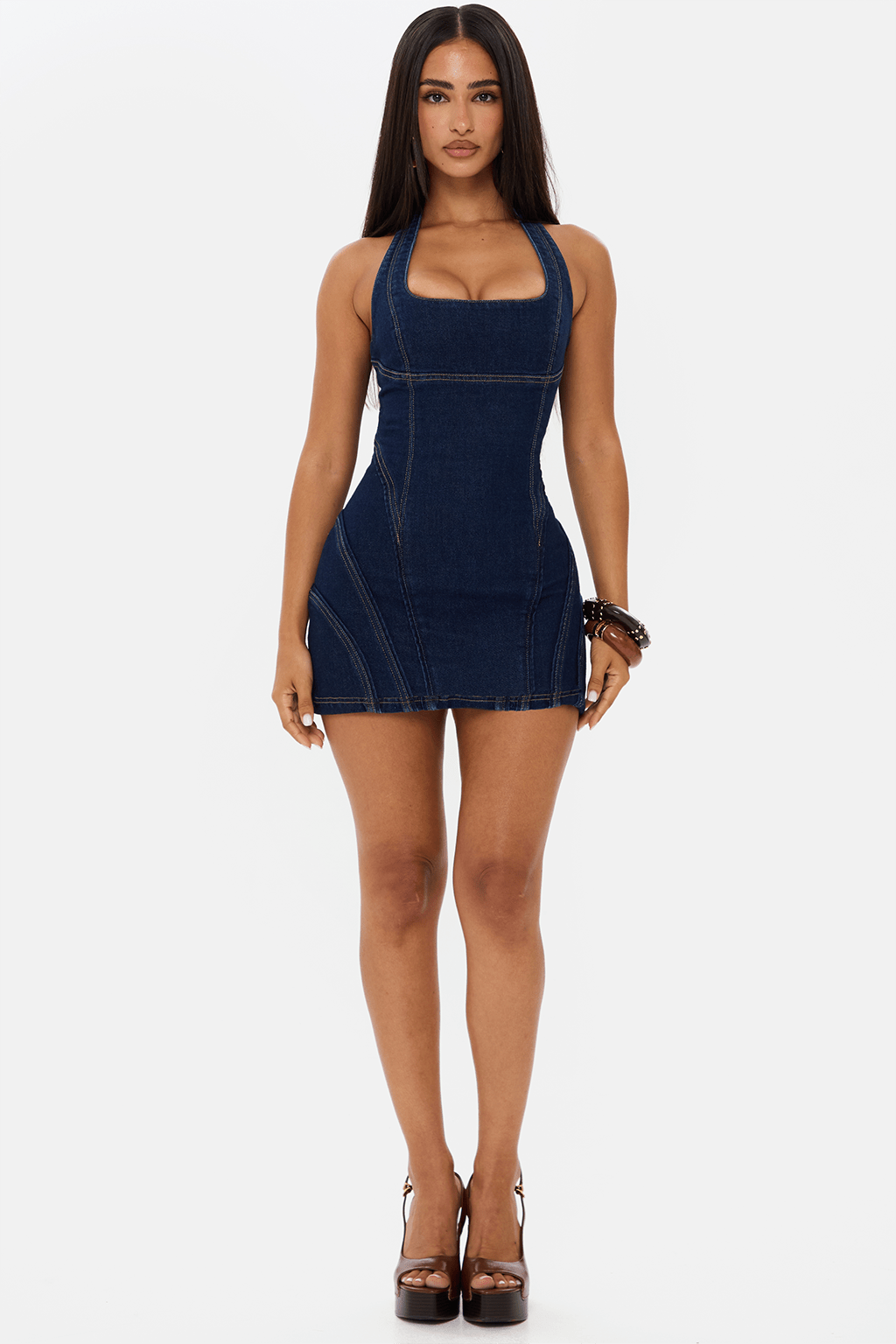 Curve Corset Denim Mini Dress / US 2 Curve Corset Denim Mini Dress / US 2