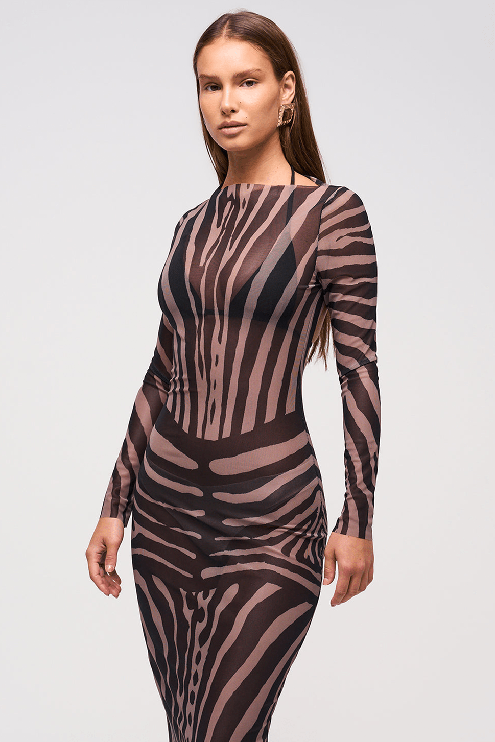 Illusion Mesh Maxi Dress / US 10 Illusion Mesh Maxi Dress / US 10