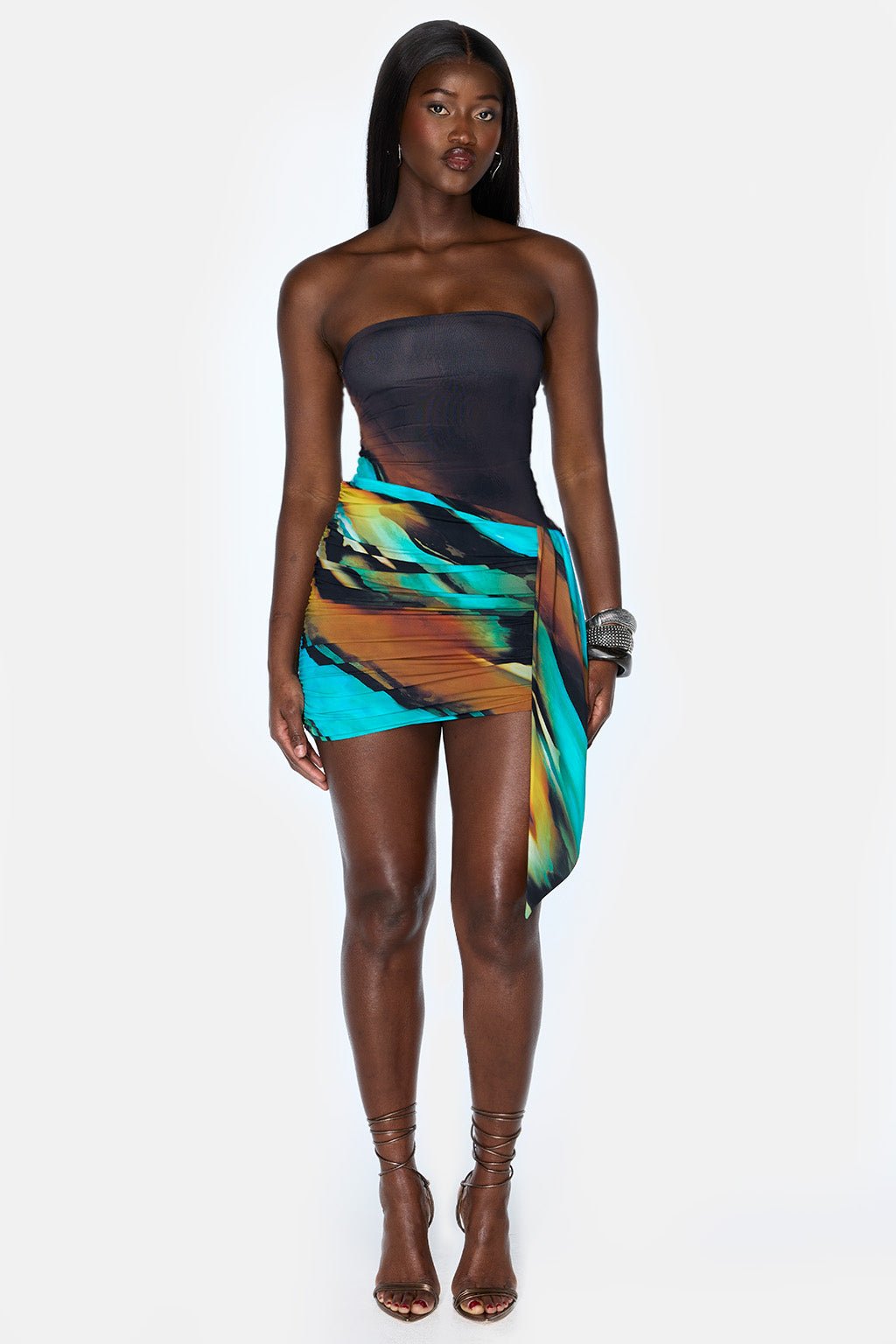 JADE BANDEAU DRAPED MINI DRESS – Murci