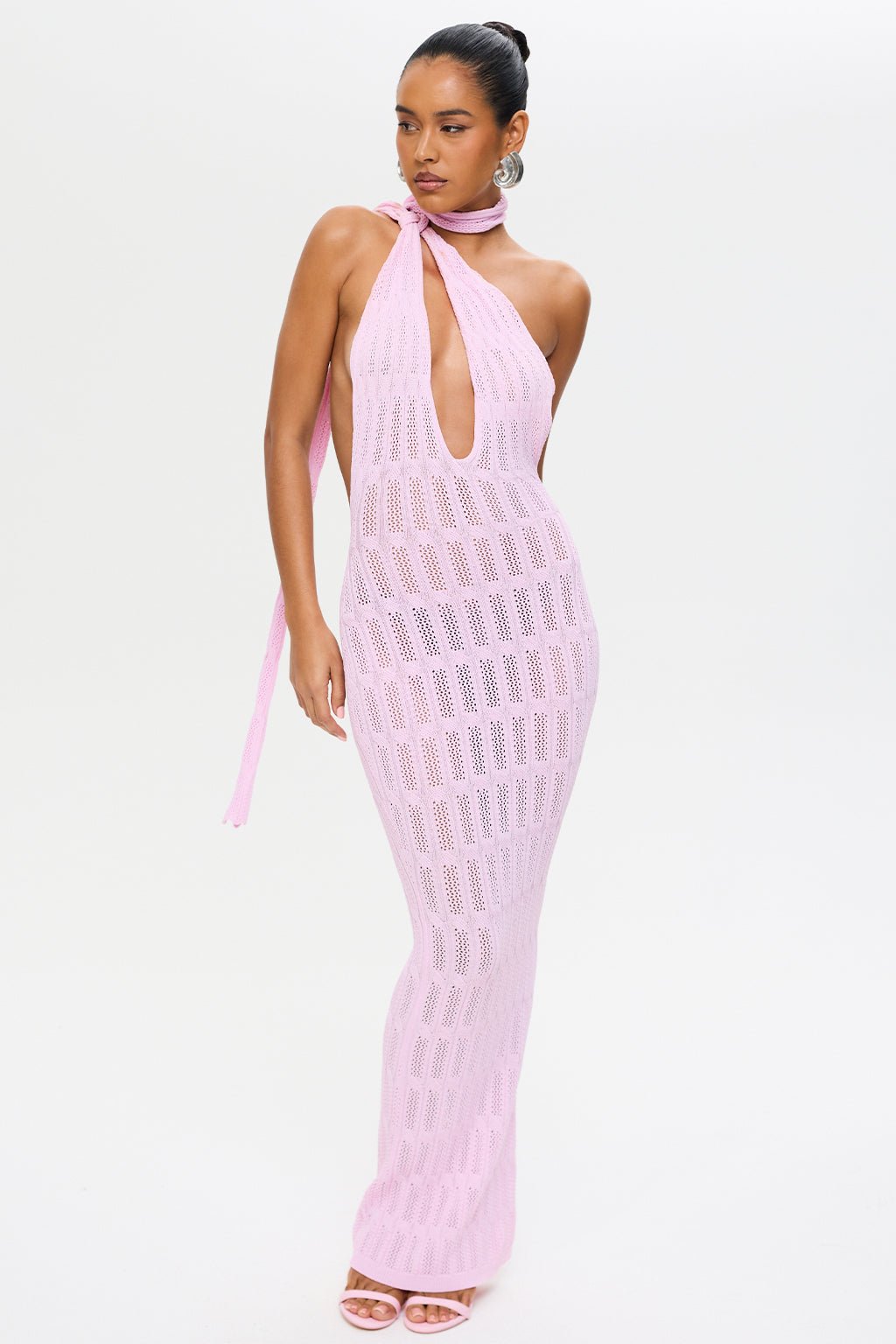 murci knit dress Lunar Honeycomb Halter Maxi – Knit Maxi Floral Off The Shoulder lost boy Corset has functional lace Style:F26112