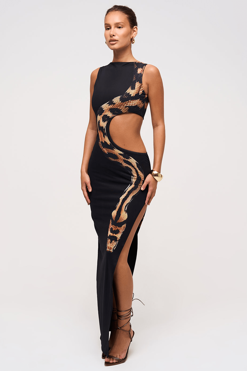 white christmas dresses Sweetheart Cut Out Maxi Dress main image 1