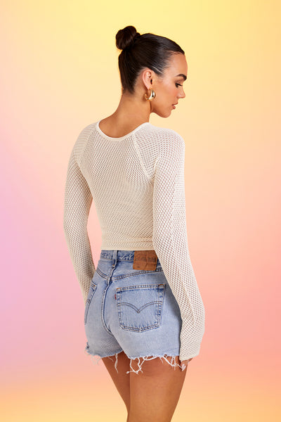 CUT OUT LONG SLEEVE TOP IN EVE